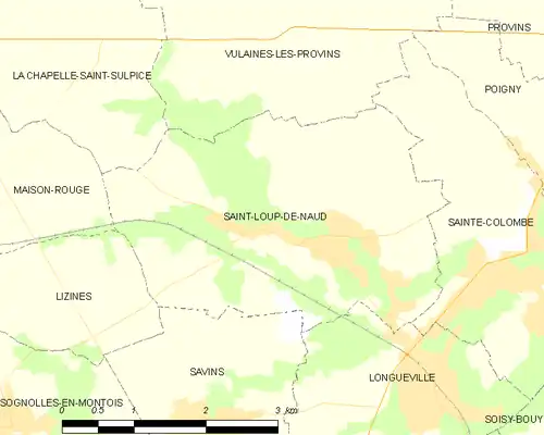 Detailkaart van de gemeente