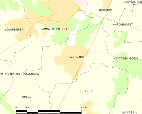 Detailkaart van de gemeente