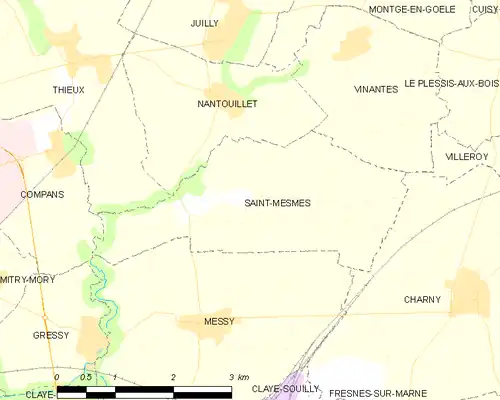 Detailkaart van de gemeente