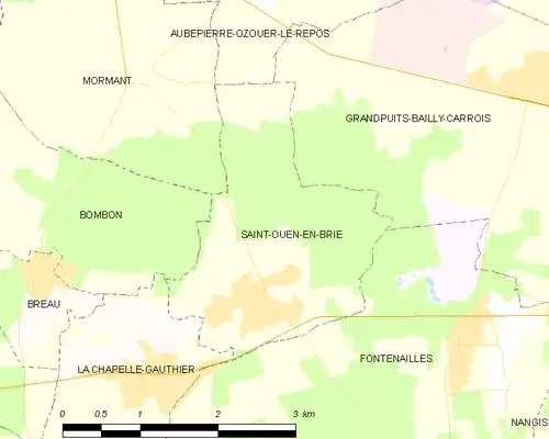 Detailkaart van de gemeente