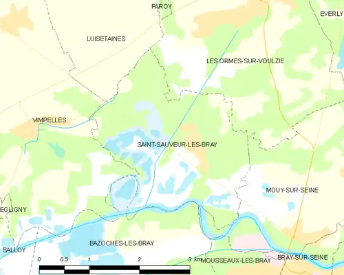 Detailkaart van de gemeente