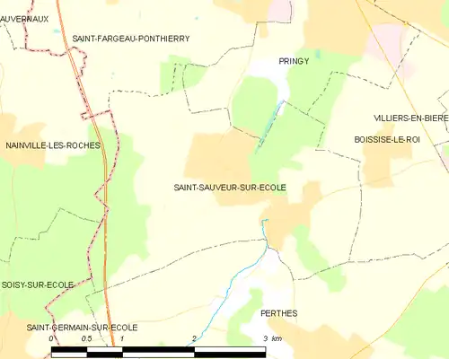 Detailkaart van de gemeente