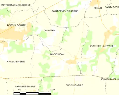 Detailkaart van de gemeente