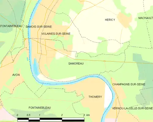 Detailkaart van de gemeente