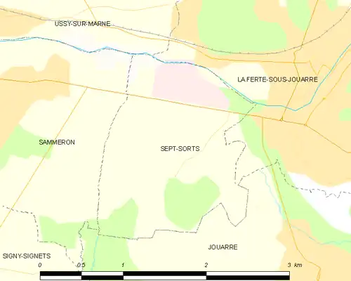 Detailkaart van de gemeente