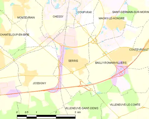 Detailkaart van de gemeente