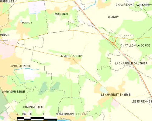 Detailkaart van de gemeente