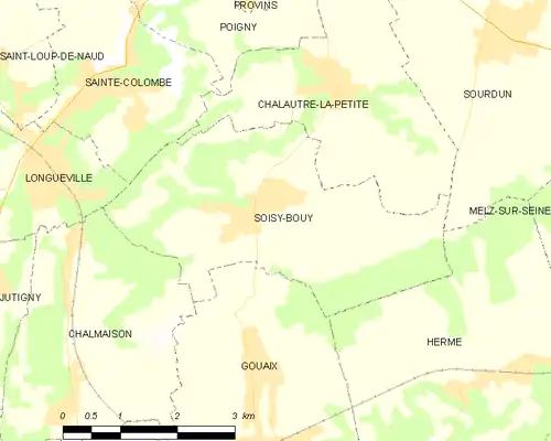 Detailkaart van de gemeente