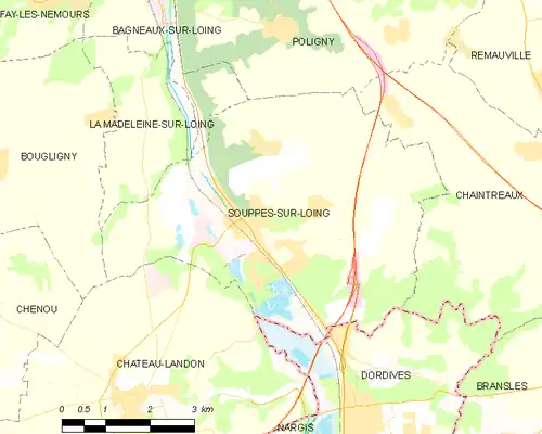 Detailkaart van de gemeente