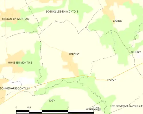 Detailkaart van de gemeente