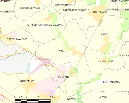 Detailkaart van de gemeente