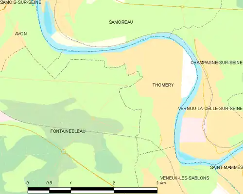 Detailkaart van de gemeente