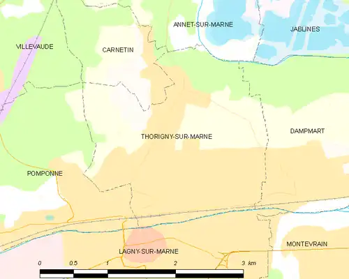 Detailkaart van de gemeente