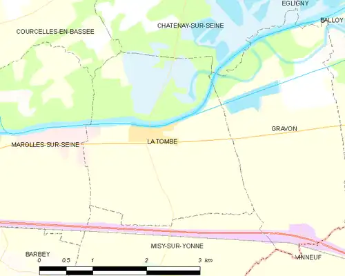 Detailkaart van de gemeente