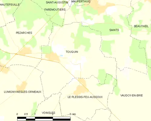 Detailkaart van de gemeente