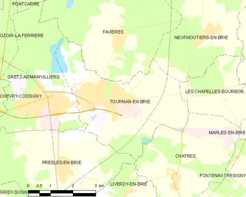 Detailkaart van de gemeente