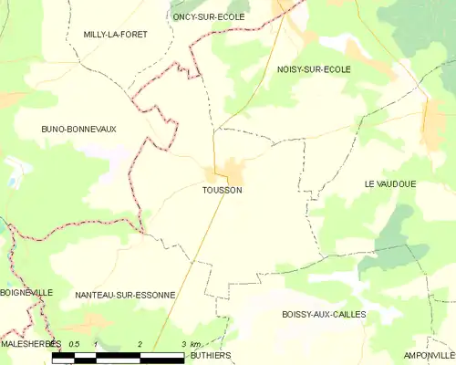 Detailkaart van de gemeente