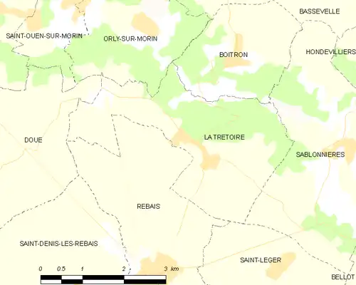Detailkaart van de gemeente