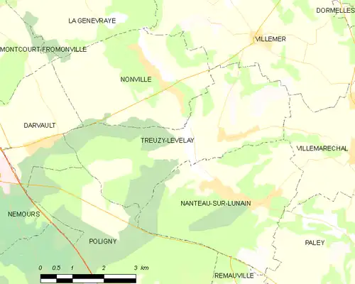 Detailkaart van de gemeente