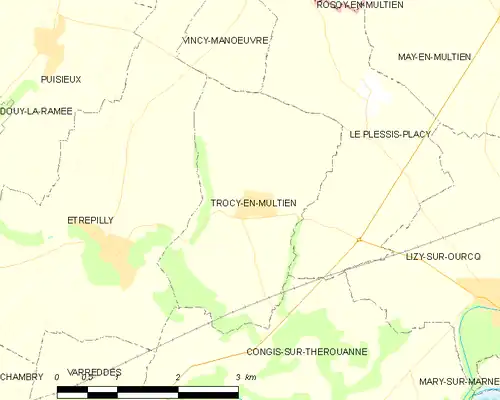 Detailkaart van de gemeente