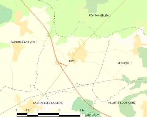 Detailkaart van de gemeente