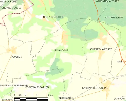 Detailkaart van de gemeente