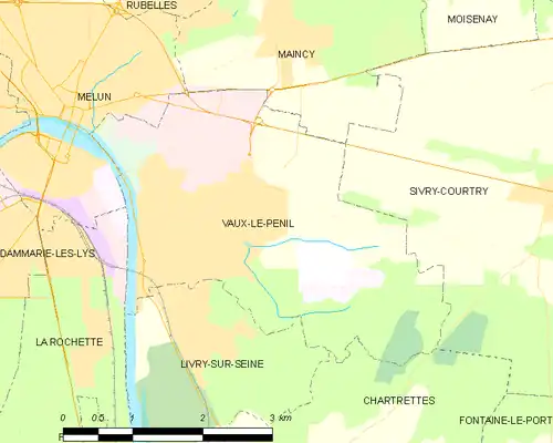 Detailkaart van de gemeente