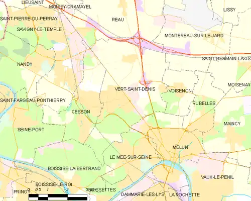 Detailkaart van de gemeente