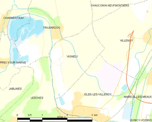 Detailkaart van de gemeente