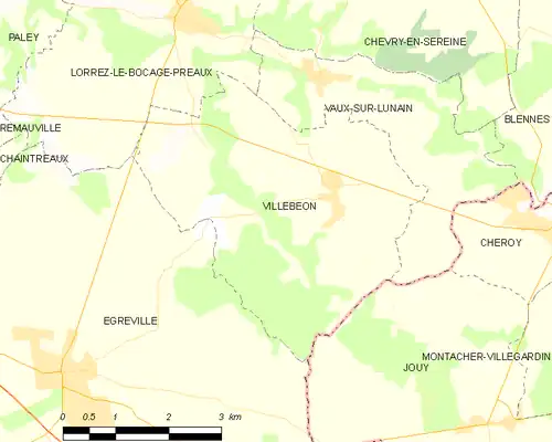 Detailkaart van de gemeente