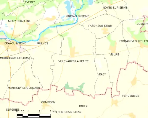 Detailkaart van de gemeente