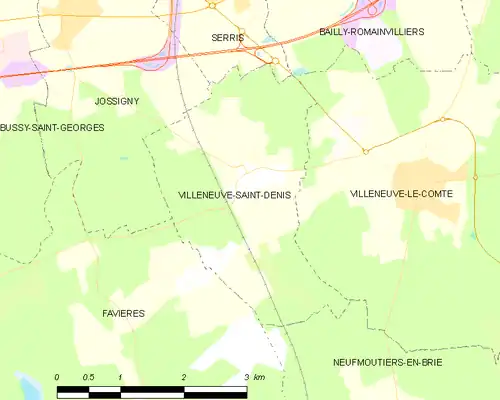 Detailkaart van de gemeente