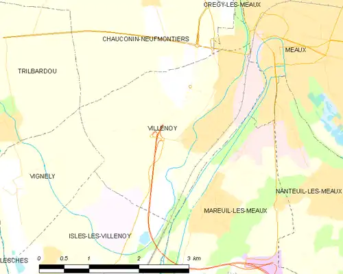 Detailkaart van de gemeente