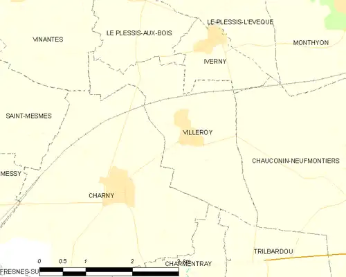 Detailkaart van de gemeente