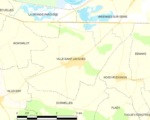 Detailkaart van de gemeente