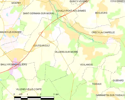 Detailkaart van de gemeente