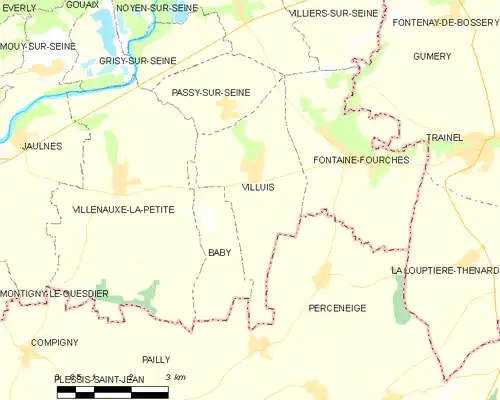 Detailkaart van de gemeente