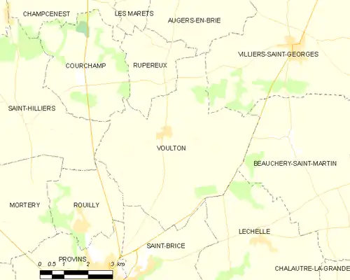 Detailkaart van de gemeente