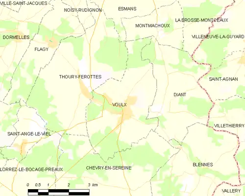 Detailkaart van de gemeente