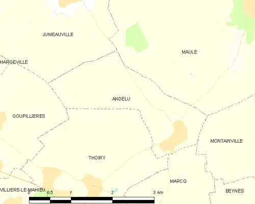 Detailkaart van de gemeente