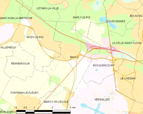 Detailkaart van de gemeente