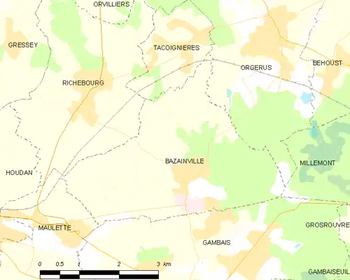 Detailkaart van de gemeente