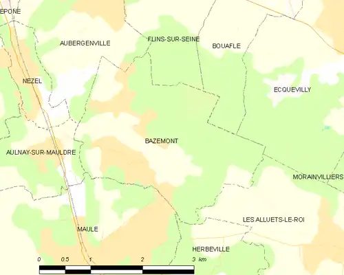 Detailkaart van de gemeente