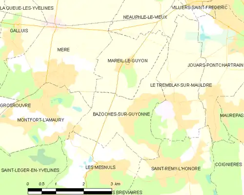 Detailkaart van de gemeente