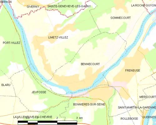 Detailkaart van de gemeente