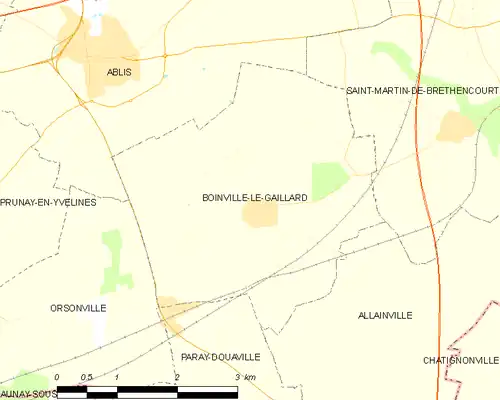 Detailkaart van de gemeente