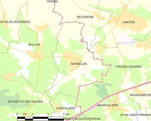 Detailkaart van de gemeente