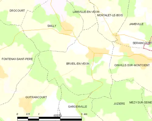 Detailkaart van de gemeente