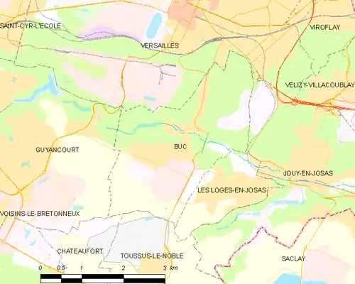 Detailkaart van de gemeente