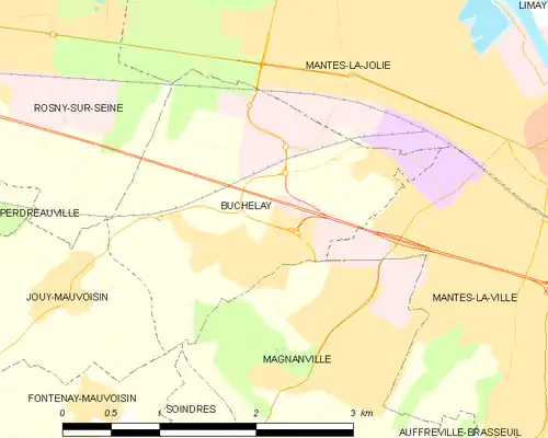 Detailkaart van de gemeente